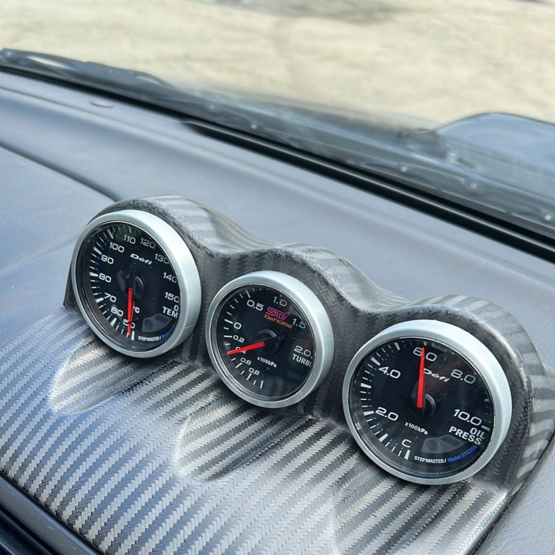 CARBON TRIPLE METER FOR SUBARU IMPREZA GC8 / FORESTER SF5