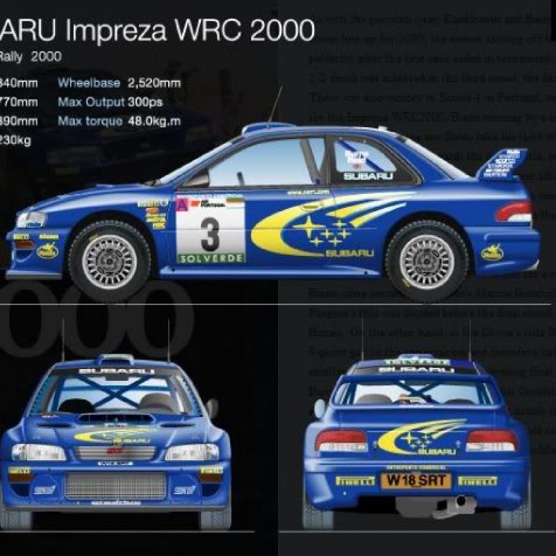 Rally decals Subaru Impreza WRC S6/P2000