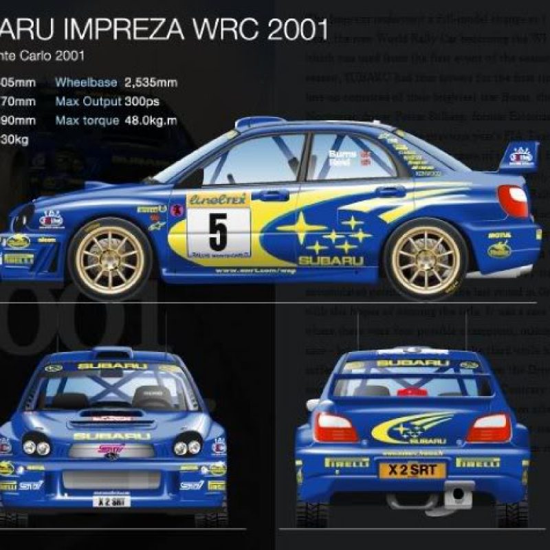 Rally decals Subaru Impreza WRC S7 (Rally Monte Carlo 2001)